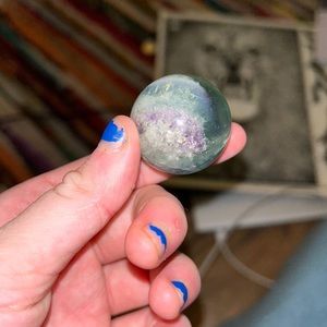 Circular fluorite quartz